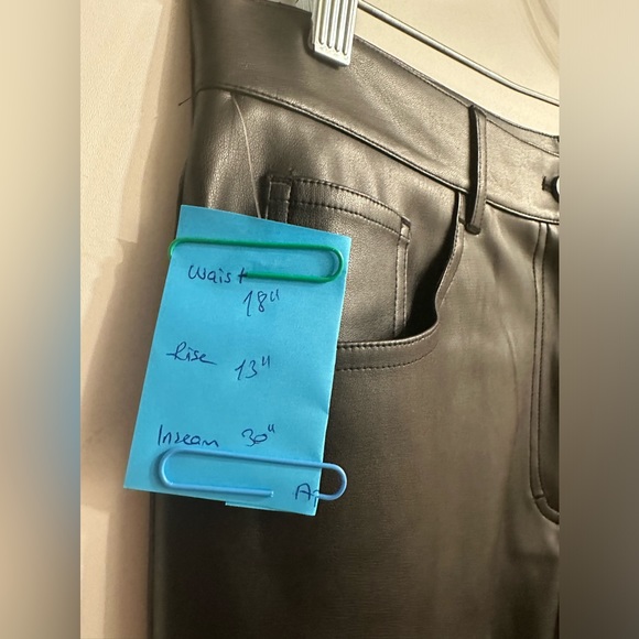 FRENCH CONNECTION ETTA - FAUX LEATHER STRAIGHT PANTS - Picture 2 of 6